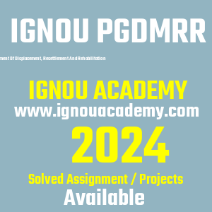 IGNOU PGDMRR SOLVED ASSIGNMENT 2024